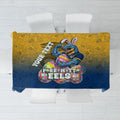 Personalized Parramatta Eels Tablecloth Easter Mascot - Colorful Eggs Cartoon Style