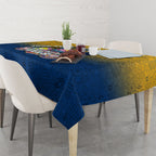 Personalized Parramatta Eels Tablecloth Easter Mascot - Colorful Eggs Cartoon Style
