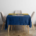 Personalized Parramatta Eels Tablecloth Easter Mascot - Colorful Eggs Cartoon Style