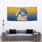 Personalized Parramatta Eels Tapestry Easter Mascot - Colorful Eggs Cartoon Style