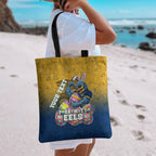 Personalized Parramatta Eels Tote Bag Easter Mascot - Colorful Eggs Cartoon Style