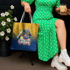 Personalized Parramatta Eels Tote Bag Easter Mascot - Colorful Eggs Cartoon Style
