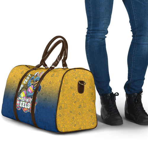 Personalized Parramatta Eels Travel Bag Easter Mascot - Colorful Eggs Cartoon Style