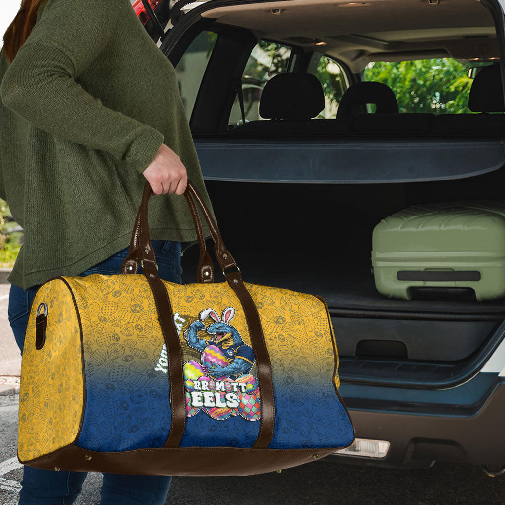 Personalized Parramatta Eels Travel Bag Easter Mascot - Colorful Eggs Cartoon Style