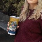 Personalized Parramatta Eels Tumbler Cup Easter Mascot - Colorful Eggs Cartoon Style