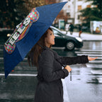 Personalized Parramatta Eels Umbrella Easter Mascot - Colorful Eggs Cartoon Style