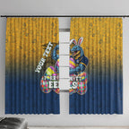 Personalized Parramatta Eels Window Curtain Easter Mascot - Colorful Eggs Cartoon Style