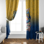 Personalized Parramatta Eels Window Curtain Easter Mascot - Colorful Eggs Cartoon Style