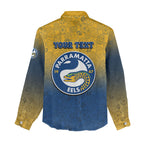 Personalized Parramatta Eels Women Casual Shirt Easter Mascot - Colorful Eggs Cartoon Style