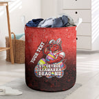 Personalized St. George Illawarra Dragons Laundry Basket Easter Mascot - Colorful Eggs Cartoon Style