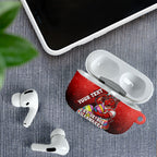 Personalized St. George Illawarra Dragons AirPods Case Easter Mascot - Colorful Eggs Cartoon Style