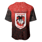 Personalized St. George Illawarra Dragons Baseball Jersey Easter Mascot - Colorful Eggs Cartoon Style