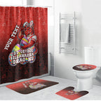 Personalized St. George Illawarra Dragons Bathroom Set Easter Mascot - Colorful Eggs Cartoon Style
