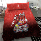 Personalized St. George Illawarra Dragons Bedding Set Easter Mascot - Colorful Eggs Cartoon Style