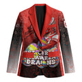 Personalized St. George Illawarra Dragons Blazer Easter Mascot - Colorful Eggs Cartoon Style