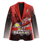 Personalized St. George Illawarra Dragons Blazer Easter Mascot - Colorful Eggs Cartoon Style