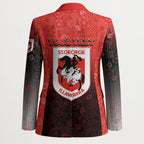 Personalized St. George Illawarra Dragons Blazer Easter Mascot - Colorful Eggs Cartoon Style