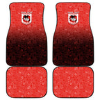 Personalized St. George Illawarra Dragons Car Mats Easter Mascot - Colorful Eggs Cartoon Style