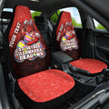 Personalized St. George Illawarra Dragons Car Seat Cover Easter Mascot - Colorful Eggs Cartoon Style
