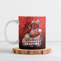 Personalized St. George Illawarra Dragons Ceramic Mug Easter Mascot - Colorful Eggs Cartoon Style