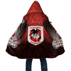 Personalized St. George Illawarra Dragons Cloak Easter Mascot - Colorful Eggs Cartoon Style