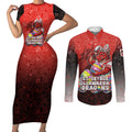 Personalized St. George Illawarra Dragons Couples Matching Short Sleeve Bodycon Dress and Long Sleeve Button Shirt Easter Mascot - Colorful Eggs Cartoon Style