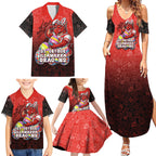 Personalized St. George Illawarra Dragons Family Matching Summer Maxi Dress and Hawaiian Shirt Easter Mascot - Colorful Eggs Cartoon Style