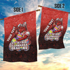 Personalized St. George Illawarra Dragons Garden Flag Easter Mascot - Colorful Eggs Cartoon Style