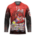 Personalized St. George Illawarra Dragons Hockey Jersey Easter Mascot - Colorful Eggs Cartoon Style