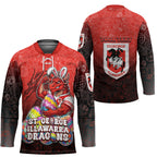 Personalized St. George Illawarra Dragons Hockey Jersey Easter Mascot - Colorful Eggs Cartoon Style