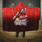 Personalized St. George Illawarra Dragons Hooded Blanket Easter Mascot - Colorful Eggs Cartoon Style