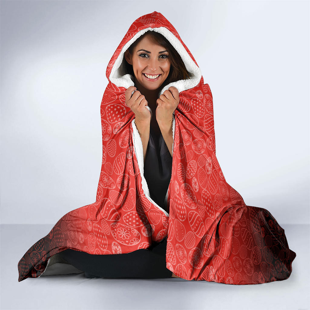 Personalized St. George Illawarra Dragons Hooded Blanket Easter Mascot - Colorful Eggs Cartoon Style