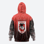 Personalized St. George Illawarra Dragons Hoodie Easter Mascot - Colorful Eggs Cartoon Style