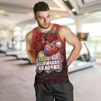 Personalized St. George Illawarra Dragons Men Tank Top Easter Mascot - Colorful Eggs Cartoon Style