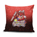 Personalized St. George Illawarra Dragons Pillow Cover Easter Mascot - Colorful Eggs Cartoon Style