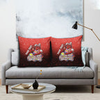 Personalized St. George Illawarra Dragons Pillow Cover Easter Mascot - Colorful Eggs Cartoon Style