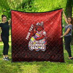 Personalized St. George Illawarra Dragons Quilt Easter Mascot - Colorful Eggs Cartoon Style