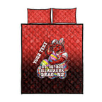 Personalized St. George Illawarra Dragons Quilt Bed Set Easter Mascot - Colorful Eggs Cartoon Style