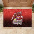 Personalized St. George Illawarra Dragons Rubber Doormat Easter Mascot - Colorful Eggs Cartoon Style
