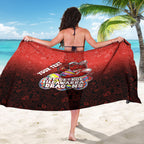 Personalized St. George Illawarra Dragons Sarong Easter Mascot - Colorful Eggs Cartoon Style