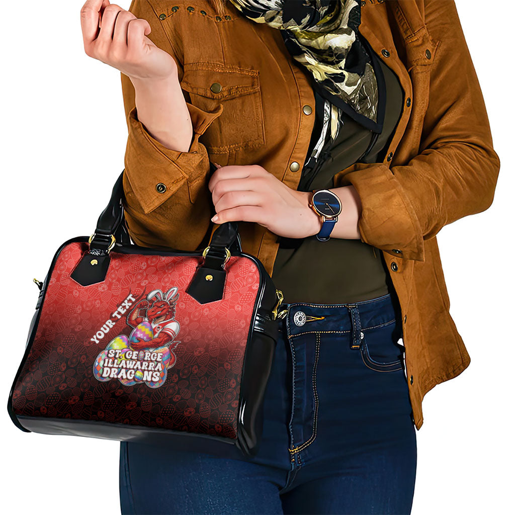 Personalized St. George Illawarra Dragons Shoulder Handbag Easter Mascot - Colorful Eggs Cartoon Style