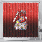 Personalized St. George Illawarra Dragons Shower Curtain Easter Mascot - Colorful Eggs Cartoon Style