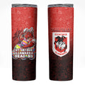 Personalized St. George Illawarra Dragons Skinny Tumbler Easter Mascot - Colorful Eggs Cartoon Style