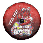 Personalized St. George Illawarra Dragons Spare Tire Cover Easter Mascot - Colorful Eggs Cartoon Style