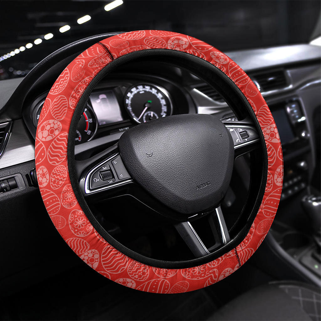 St. George Illawarra Dragons Steering Wheel Cover Easter Mascot - Colorful Eggs Cartoon Style
