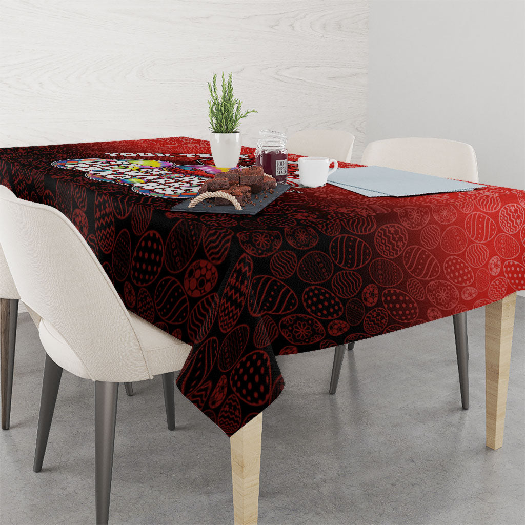 Personalized St. George Illawarra Dragons Tablecloth Easter Mascot - Colorful Eggs Cartoon Style