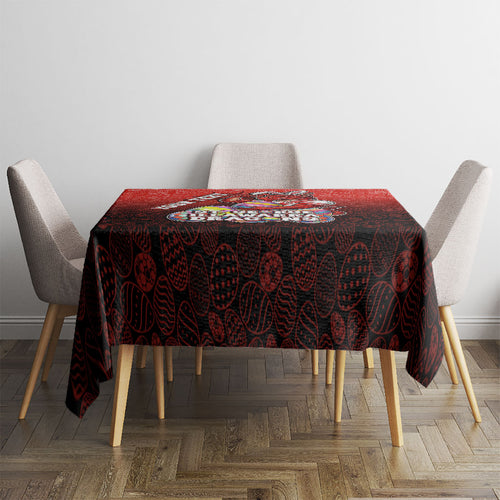 Personalized St. George Illawarra Dragons Tablecloth Easter Mascot - Colorful Eggs Cartoon Style