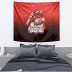 Personalized St. George Illawarra Dragons Tapestry Easter Mascot - Colorful Eggs Cartoon Style
