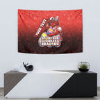 Personalized St. George Illawarra Dragons Tapestry Easter Mascot - Colorful Eggs Cartoon Style