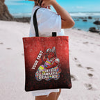Personalized St. George Illawarra Dragons Tote Bag Easter Mascot - Colorful Eggs Cartoon Style